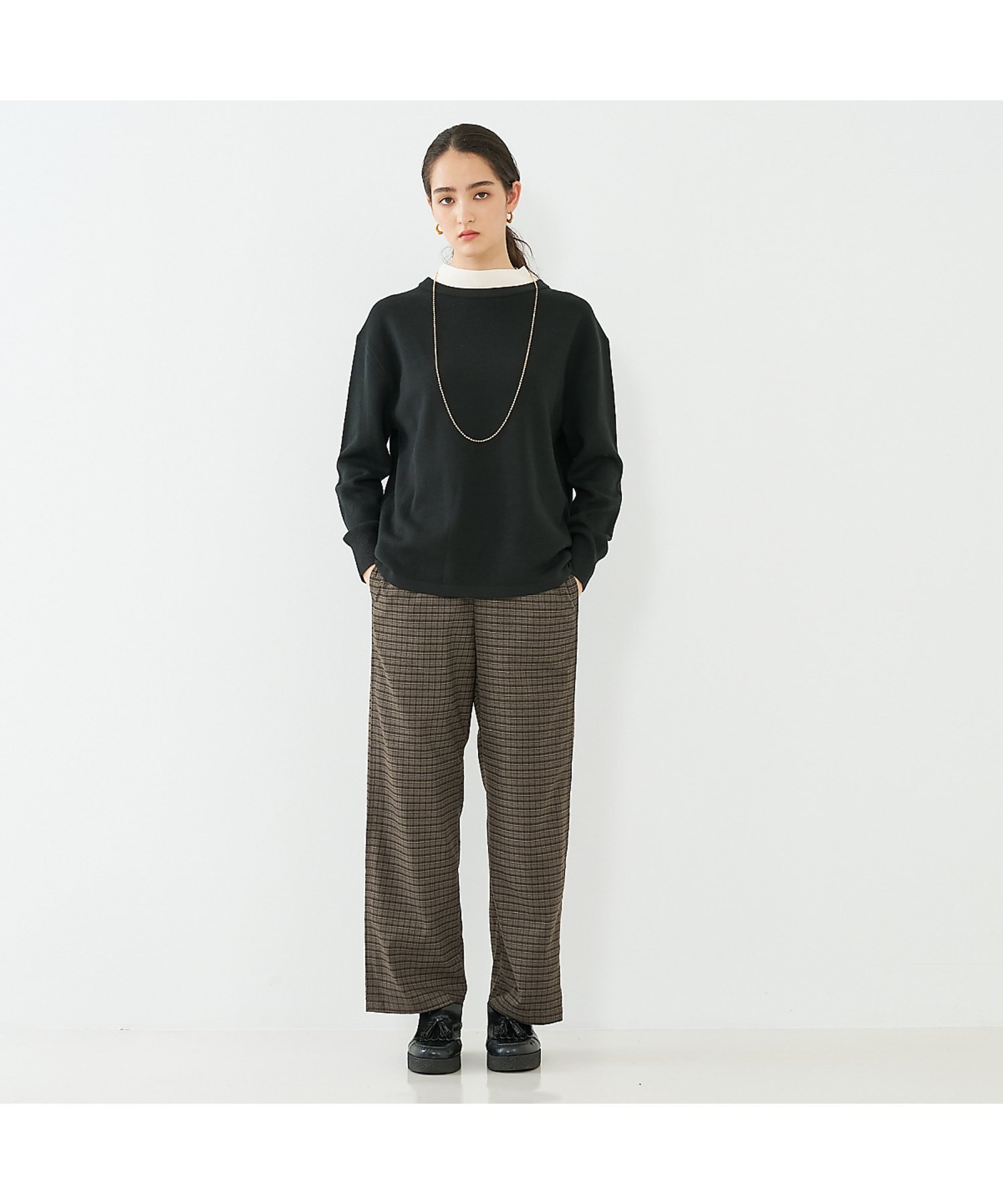 チェックパンツ コレックス パンツ その他のパンツ ブラウン