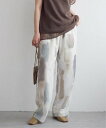【SALE/20%OFF】notch. ニュアンス柄イージーパンツ ノッチ パンツ その他のパンツ ブルー グレー ホワイト【送料無料】