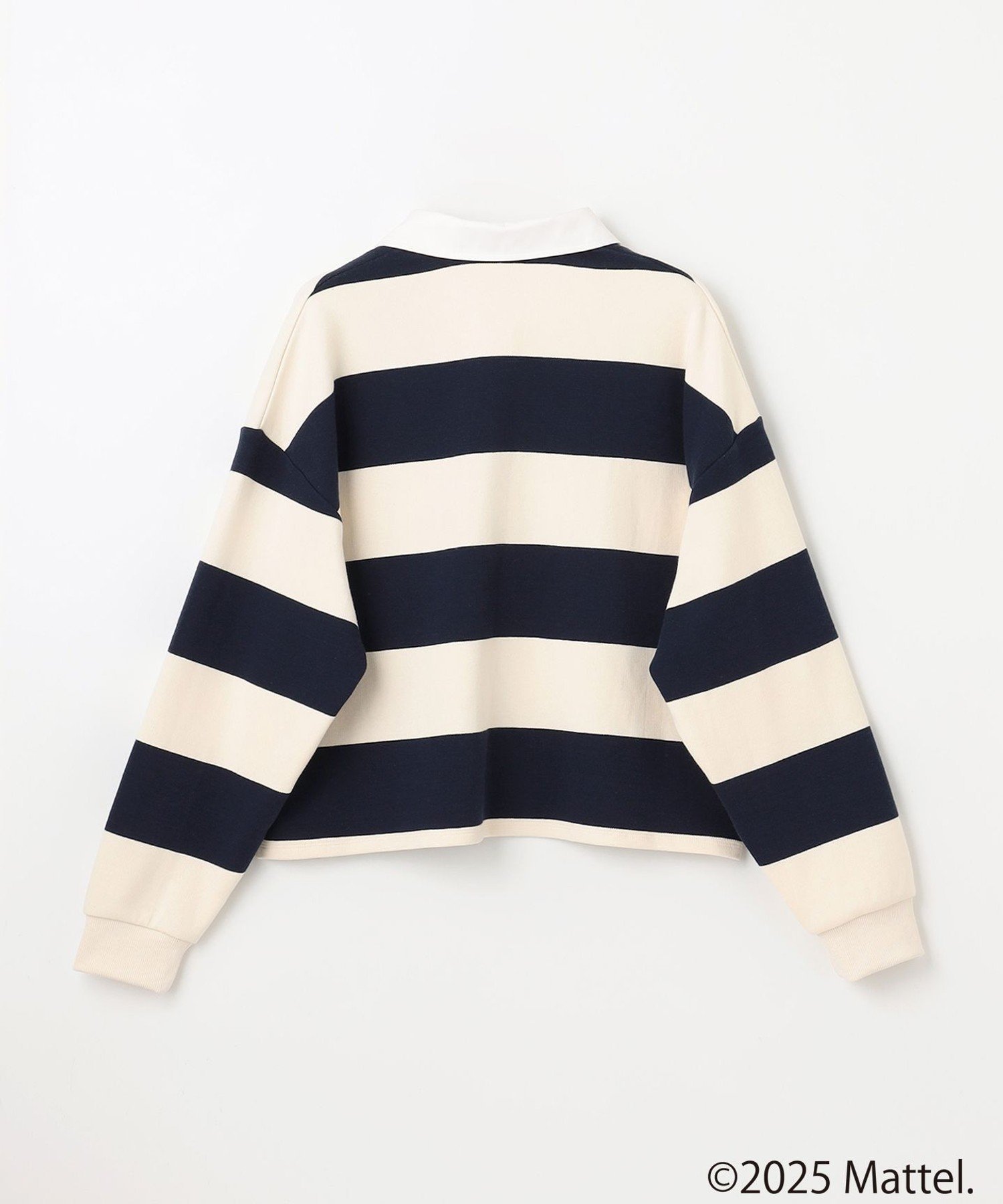【Barbie(TM)】ラガーシャツ エニィ トップス カットソー・Tシャツ ネイビー グレー