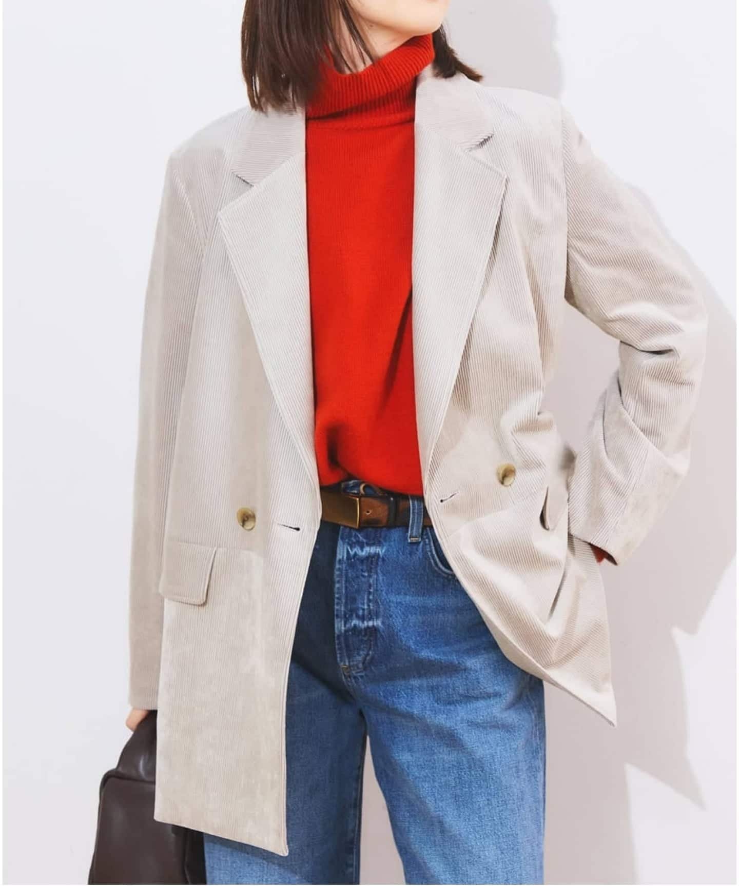 JOURNAL STANDARD L'ESSAGE コーデュロイジャケット ジャーナルスタンダード レサージュ ジャケット・アウター テーラードジャケット・ブレザー ブラウン ベージュ【送料無料】のサムネイル