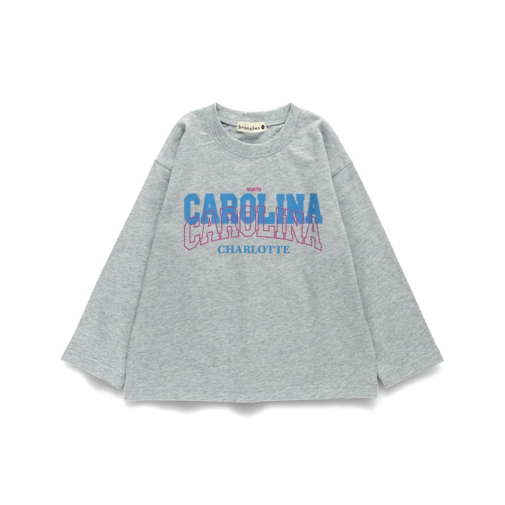 branshes アソートグラフィック長袖Tシャツ ロンT ブランシェス トップス カットソー・Tシャツ ホワイト ネイビー ブルー ベージュ ブラウン グリーン グレーのサムネイル