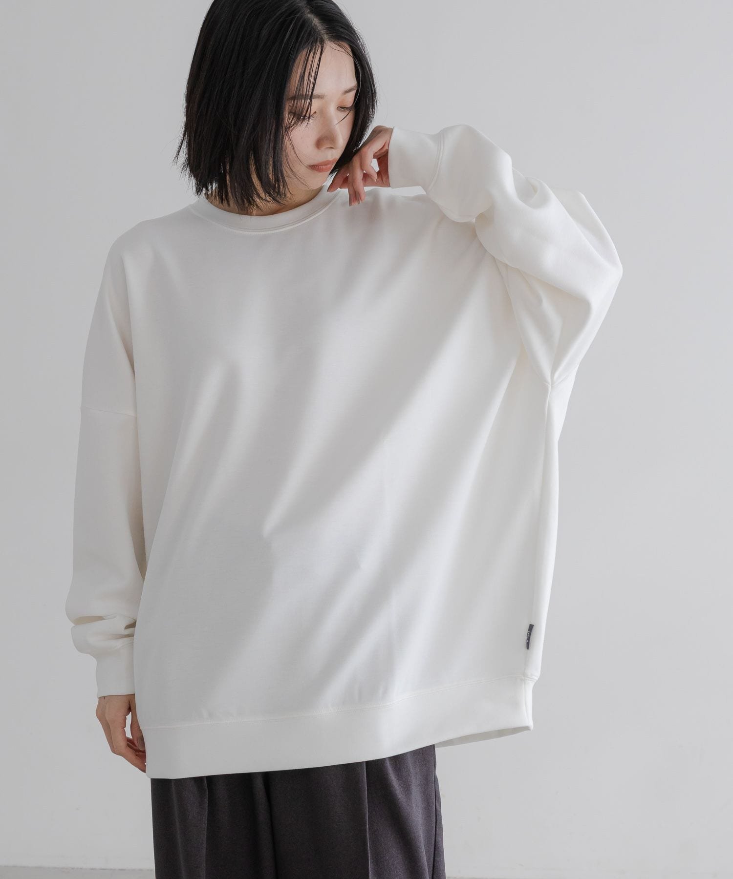 LOWRYS FARM 【LFM(U)】TRPU/DOLMANTLS【UNISEX】 ローリーズファーム トップス カットソー・Tシャツ グレー ブラック カーキグリーン ホワイト