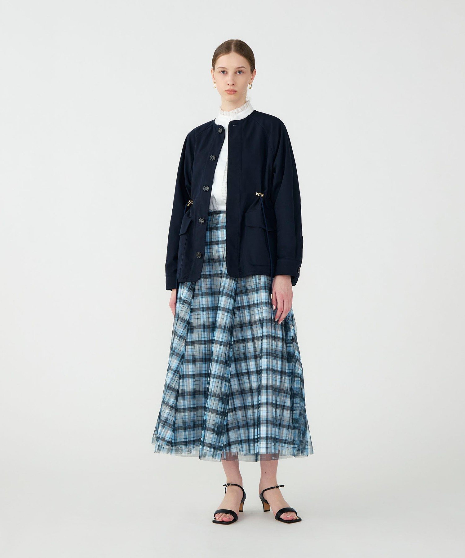 BUYING WEAR 【別注】VACHEMENT ノーカラージャケット トゥモローランド ジャケット・アウター その他のジャケット・アウター ネイビー