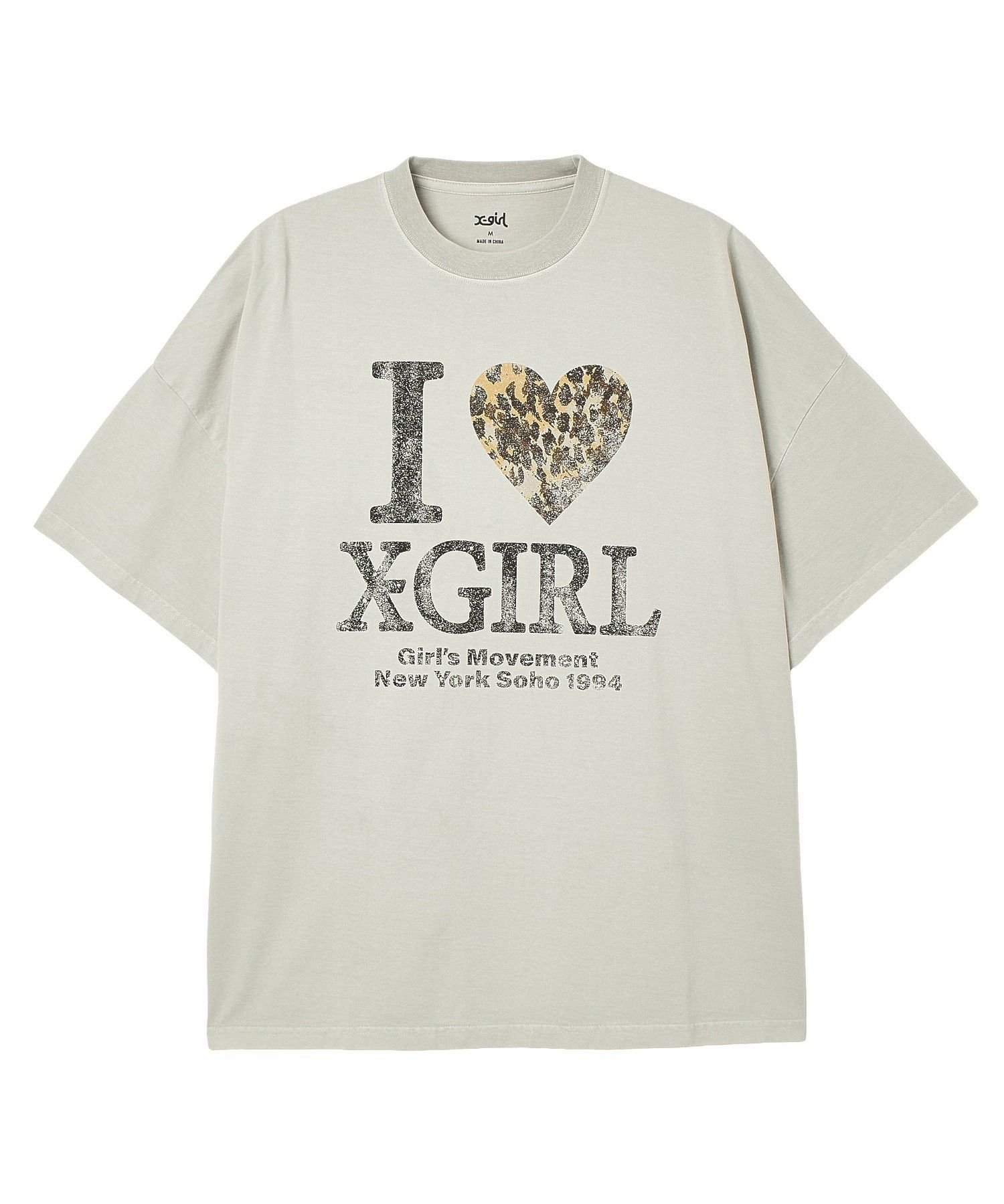 X-girl FADED I LOVE X-GIRL S/S BIG TEE DRESS エックスガール ワンピース・ドレス その他のワンピース・ドレス ブラック