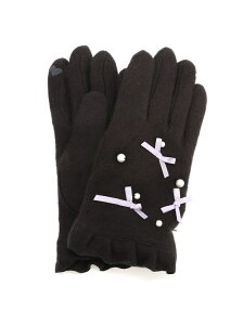 axes femme (W)ミニリボンパール手袋 アクシーズファム ファッショングッズ 手袋 ブルー ブラック ピンク