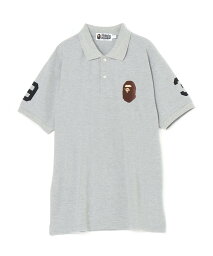 ア ベイシング エイプ ポロシャツ （メンズ） A BATHING APE LARGE APE HEAD POLO M BAPEC ア ベイシング エイプ トップス ポロシャツ グレー グリーン ネイビー レッド【送料無料】