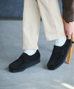 UNITED ARROWS green label relaxing ＜Clarks＞Wallabee Loafer ワラビー ローファー ユナイテッドアローズ グリーンレーベルリラクシング シューズ・靴 モカシン・デッキシューズ ブラック ベージュ【送料無料】