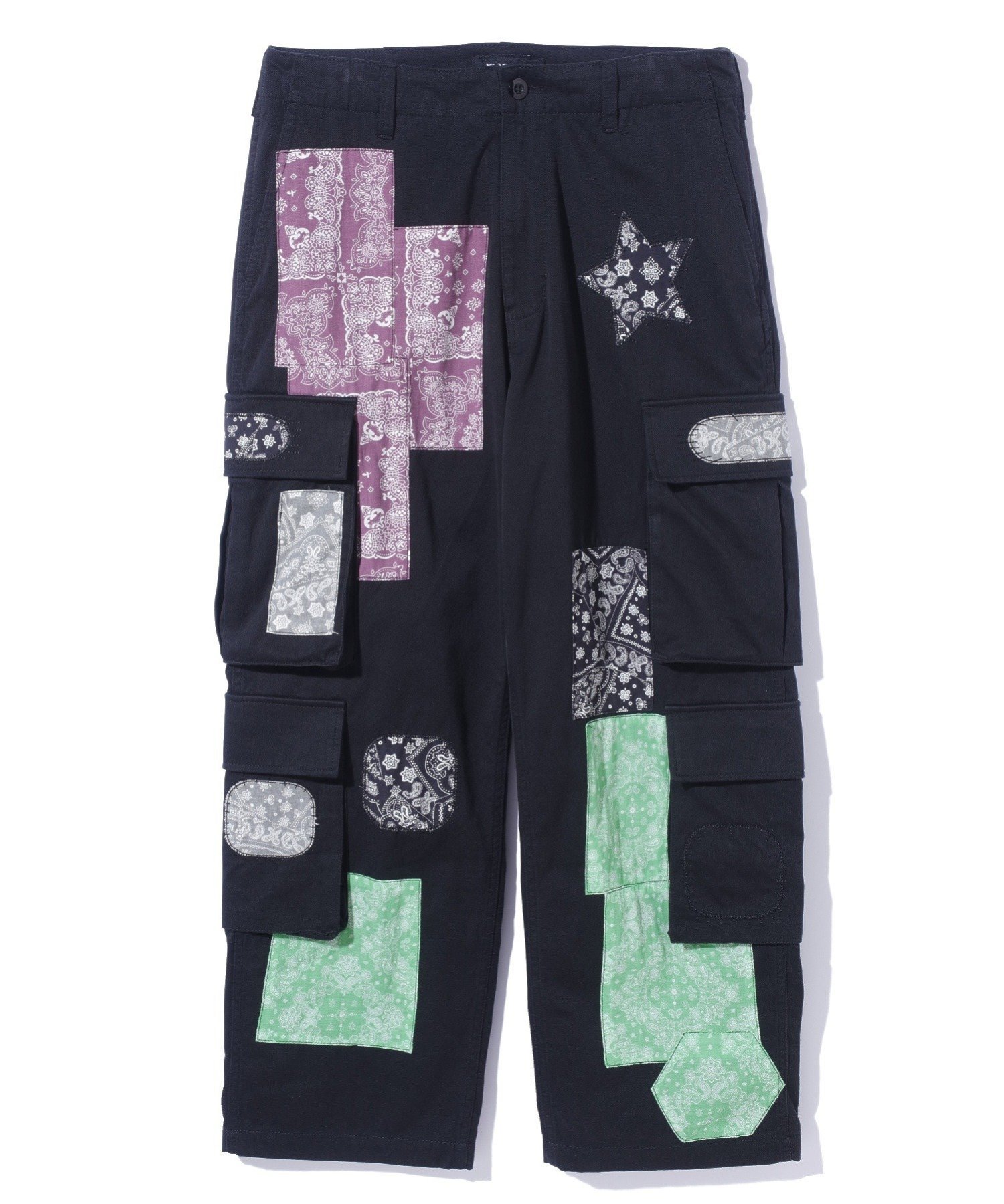 XLARGE PATCHWORK CARGO PANTS XLARGE エクストララージ パンツ カーゴパンツ ブラック ブラウン