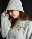 【SALE/60%OFF】FREAK'S STORE ブークレシャギープルオーバー 24AW フリークスストア トップス ニット ブルー グレー ベージュ ピン...