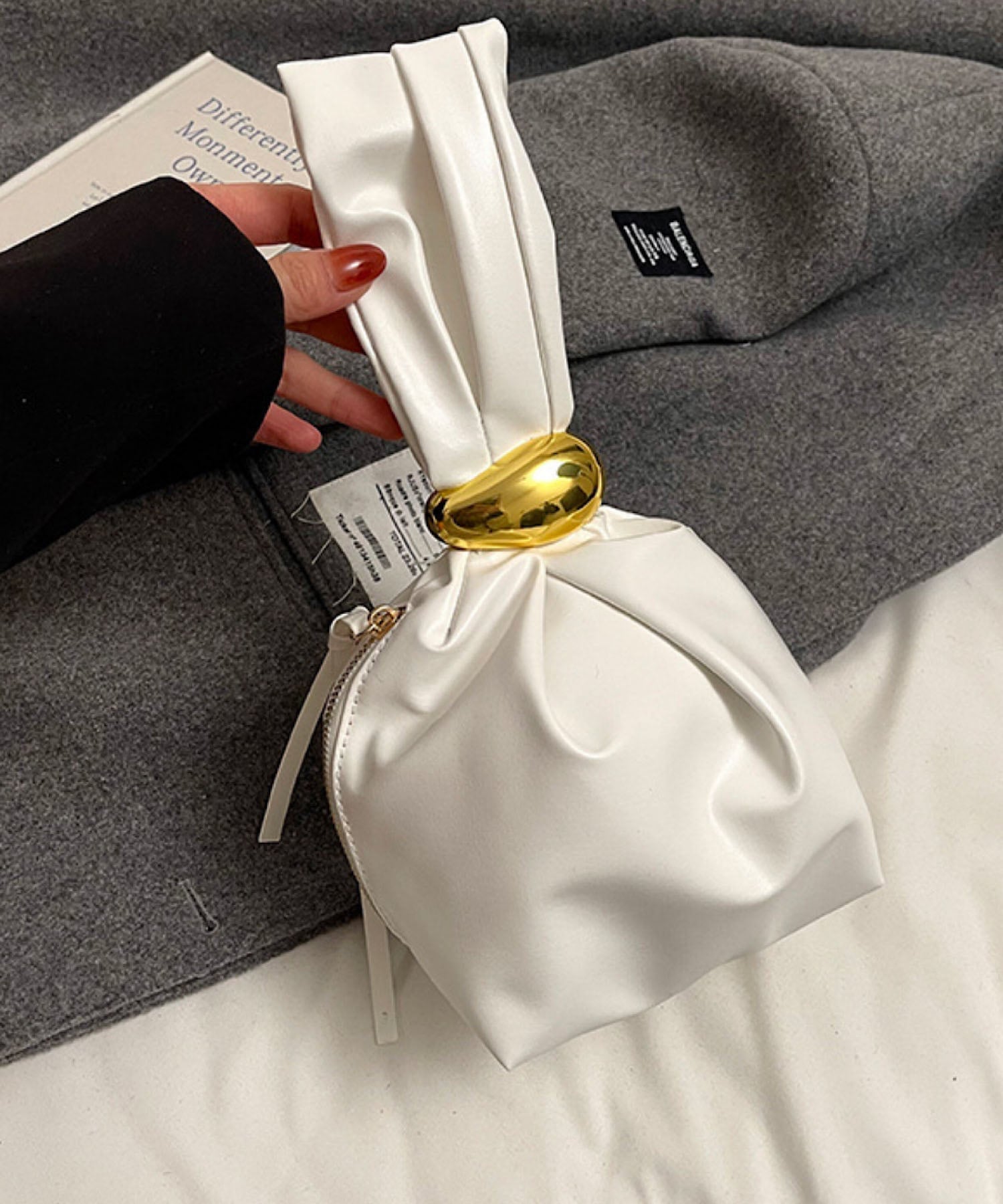 FReePLACe/(W)オケージョン ミニバッグ ミニョントレフル ルームヨンマルサンセレクティッド バッグ ハンドバッグ シルバー ブラック ホワイト ブラウン