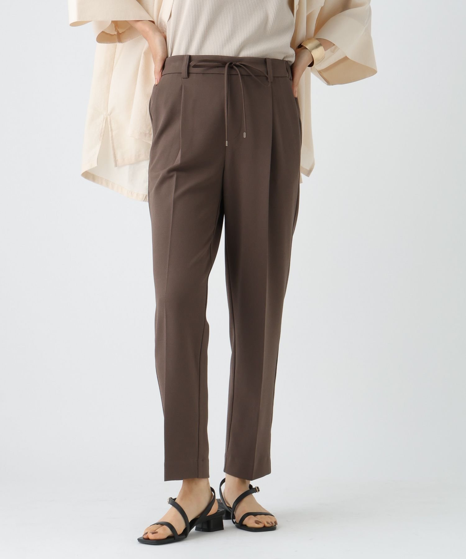 Elura ≪イージーケア≫サマ見えリラクシーテーパ-ド＜低身長サイズあり＞/582758 エルーラ パンツ その..