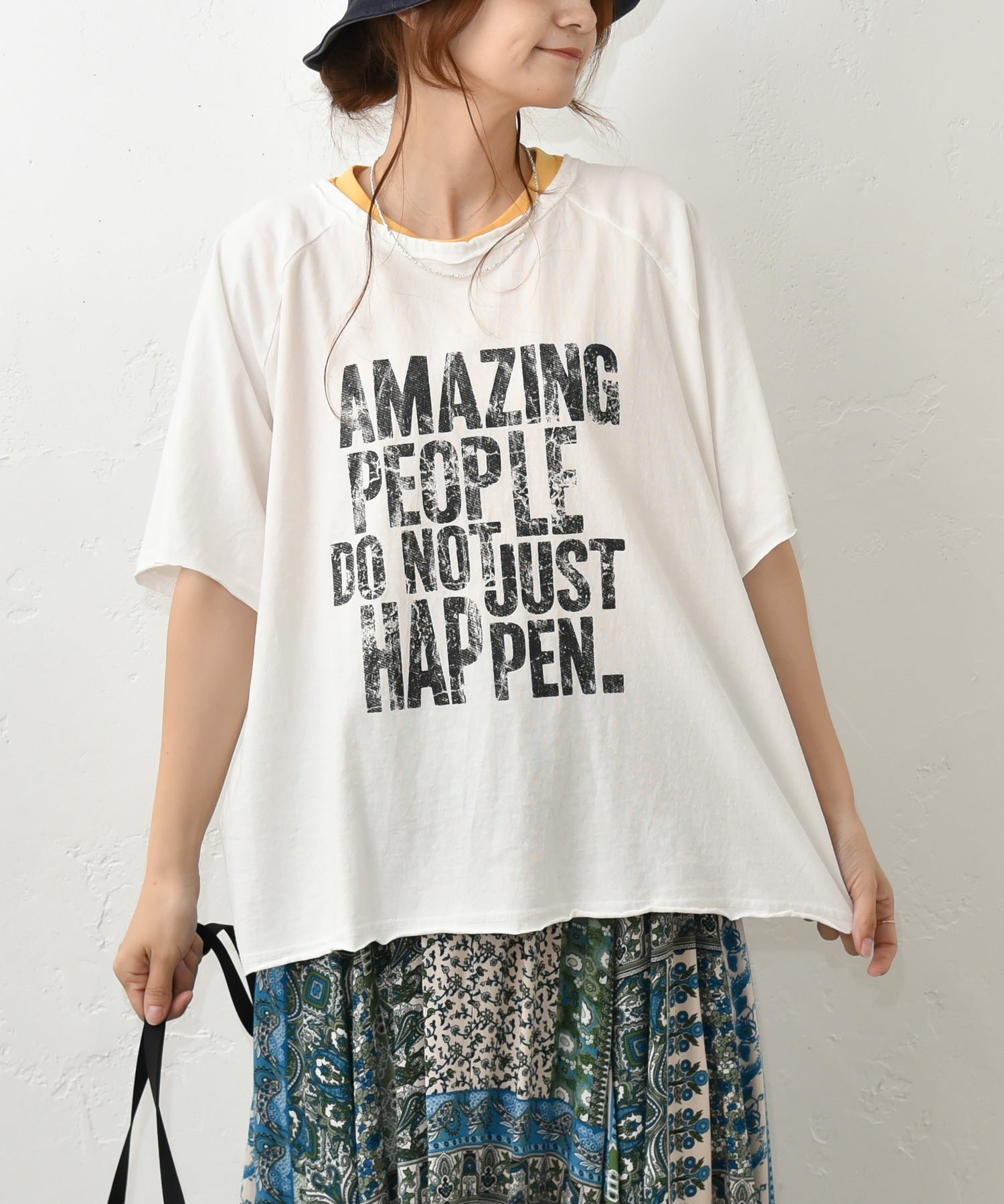 in the Market IN THE MARKET｜ヴィンテージ風ロゴT [[C-2595]][C] ハグハグ トップス カットソー・Tシャツ カーキグリーン ホワイト