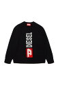【SALE/40%OFF】DIESEL キッズ ニット ロゴ ディーゼル トップス ニット ブラック グレー【送料無料】