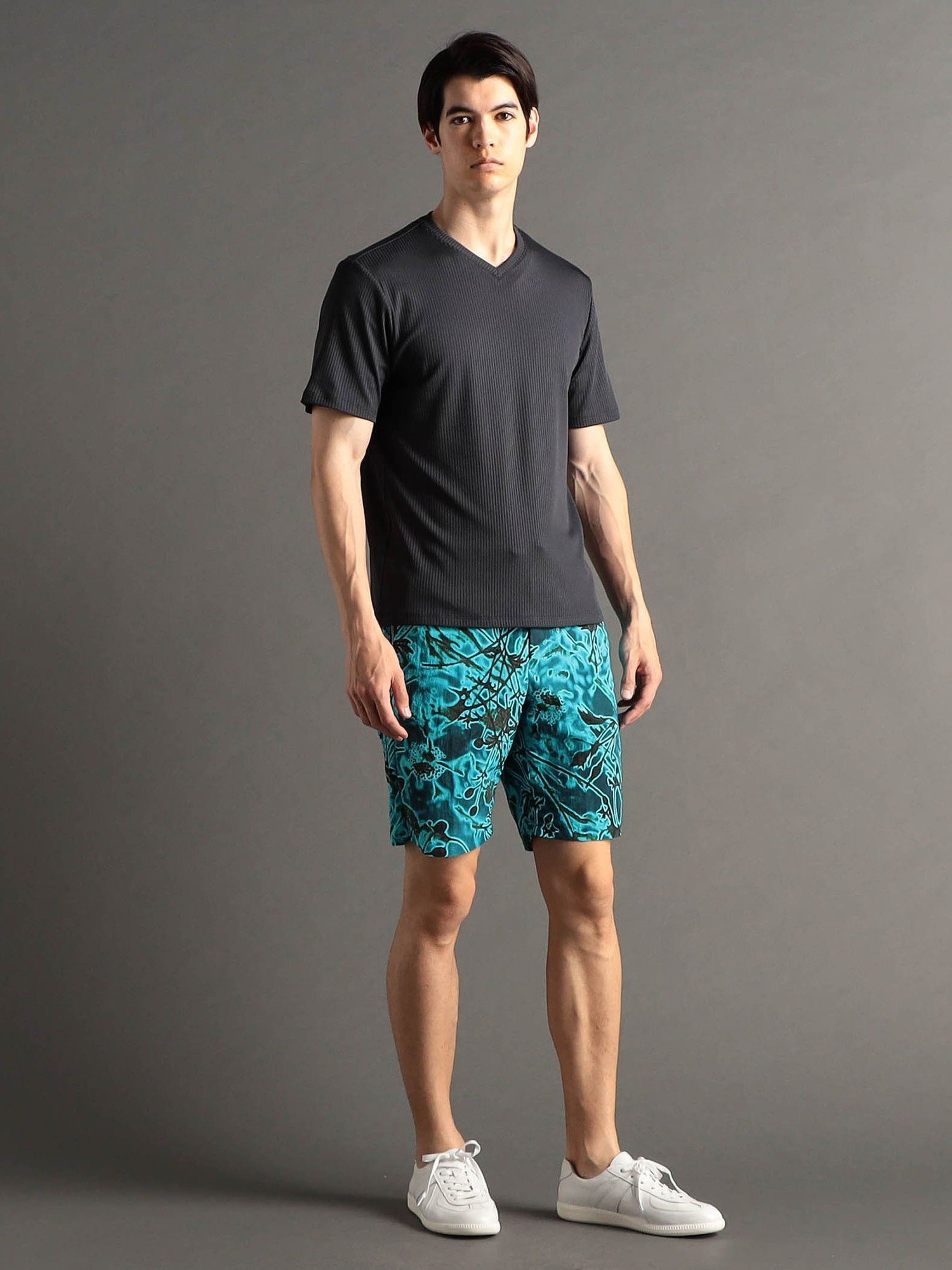【SALE／30%OFF】MONSIEUR NICOLE ex/tra OLMETEX プリント ショートパンツ ニコル パンツ その他のパンツ グリーン ブラック【送料無料】