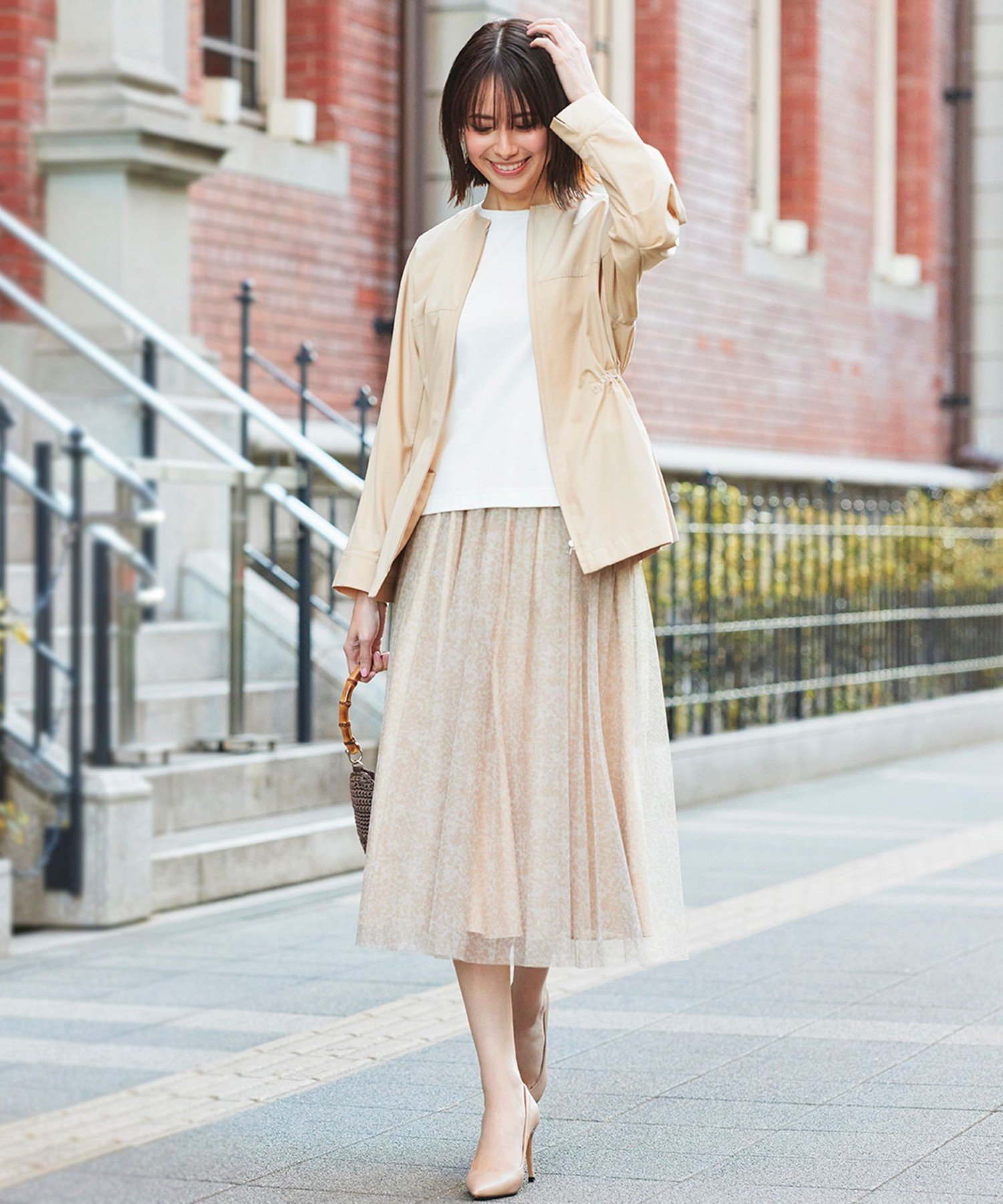 TRANS WORK 【L】【ウォッシャブル】コンパクトコットンポンチ7分袖ドレスTシャツ サンヨー エルサイズ トップス カットソー・Tシャツ ホワイト ネイビー