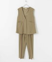 URBAN RESEARCH ROSSO F by ROSSO リネンライクペプラムジレ+タックパンツ アーバンリサーチロッソ スーツ・フォーマル セットアップ...
