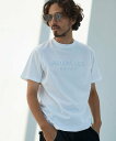 1PIU1UGUALE3 RELAX 1PIU1UGUALE3 RELAX/3Dシャドウロゴ半袖Tシャツ シフォン トップス カットソー・Tシャツ ホワイト カーキグリーン ブラック【送料無料】