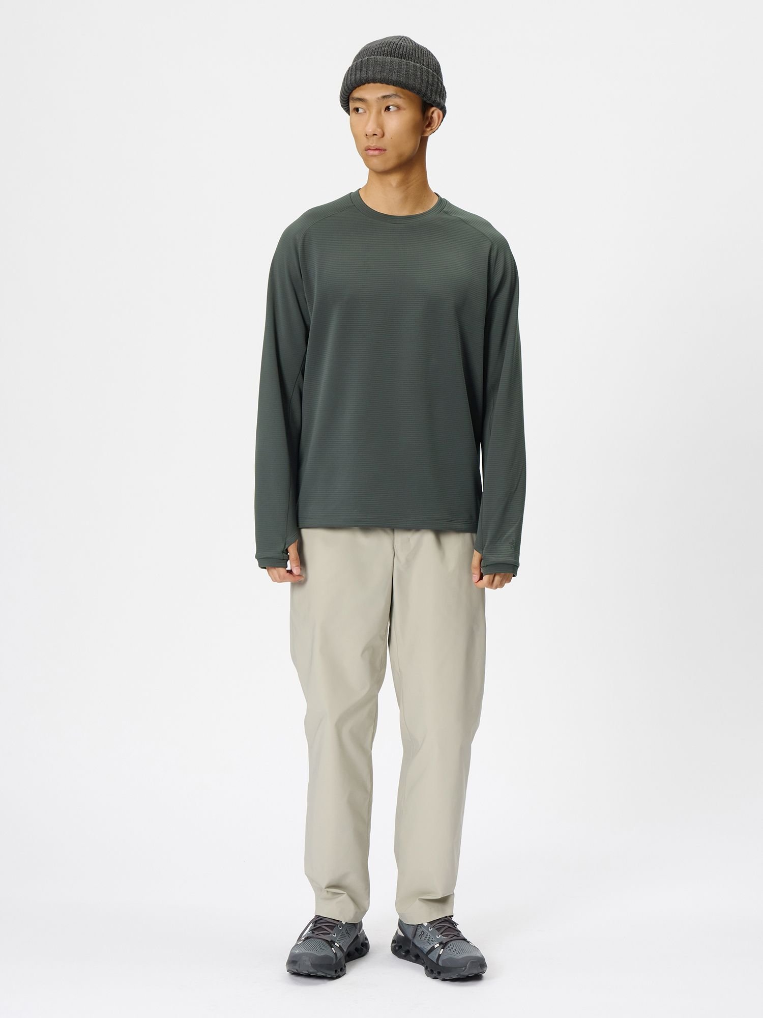 Goldwin 【公式】デュアルレイヤードロングスリーブティーシャツ(ユニセックス) ゴールドウイン トップス カットソー・Tシャツ ブラック【送料無料】