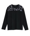 ANREALAGE YOKE PATCHWORK LONG SLEEVE TEE アンリアレイジ トップス カットソー Tシャツ ブラック ホワイト【送料無料】