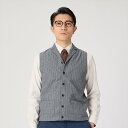 【SALE/16%OFF】BRICK HOUSE by Tokyo Shirts 前身布帛ラペルニットジレ チョークストライプ メンズ BM05I503DP50X00-34 トーキョーシャツ トップス ベスト・ジレ グレー【送料無料】