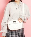 PINK-latte ガーリーキルトショルダー ピンク ラテ バッグ ショルダーバッグ ブラック ホワイト ピンク【送料無料】
