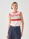 【SALE/40%OFF】JOHN SMEDLEY マルチボーダーノースリーブコットンニットプルオーバー | S4748 | 30G ジョンスメドレー トップス ニット【送料無料】