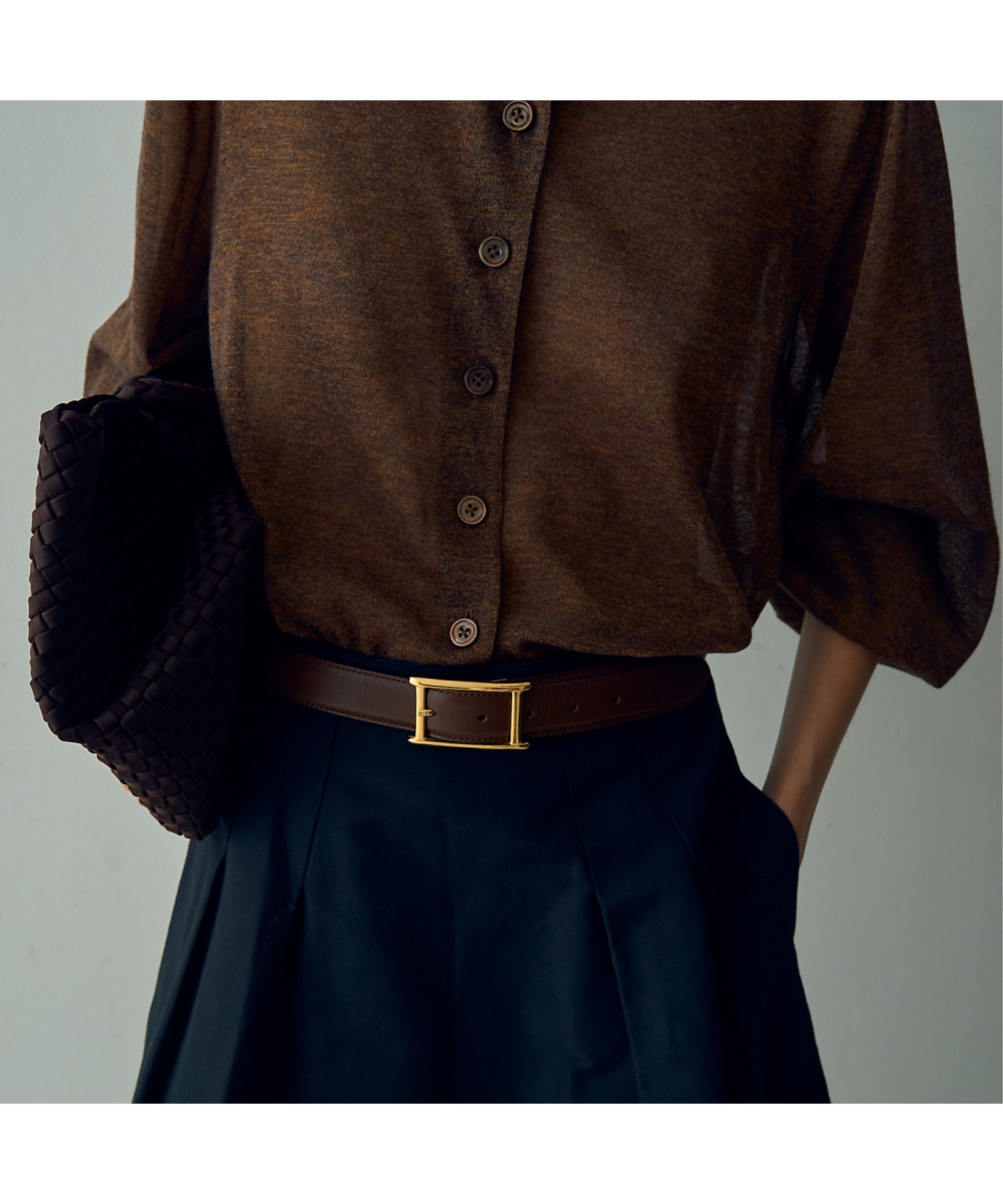 DESIGNWORKS 【ATELIER AMBOISE/アトリエアンボワーズ】バックルベルト デザインワークス ファッション雑貨 ベルト ブラック【送料無料】のサムネイル