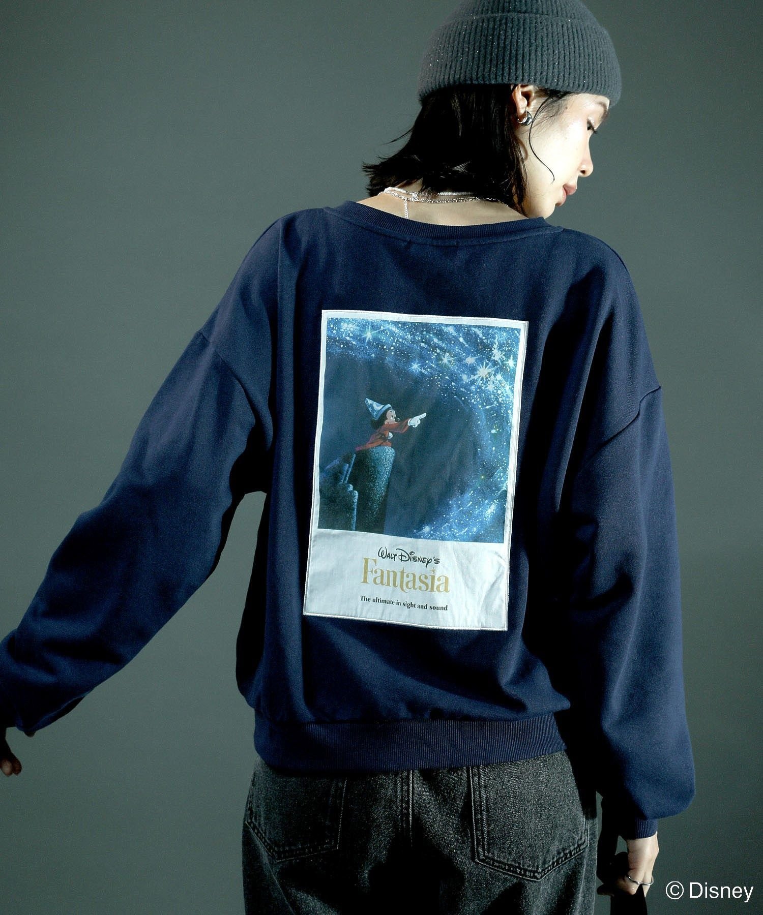 Green Parks FANTASIA/Vネックバッグプリントスウェット グリーンパークス トップス スウェット・トレーナー ネイビー【送料無料】のサムネイル