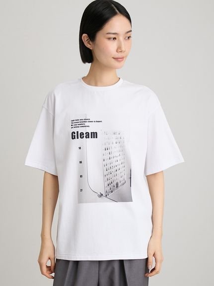 MIESROHE 【洗える】ヴィンテージライクプリントTシャツ ミースロエ トップス カットソー・Tシャツ