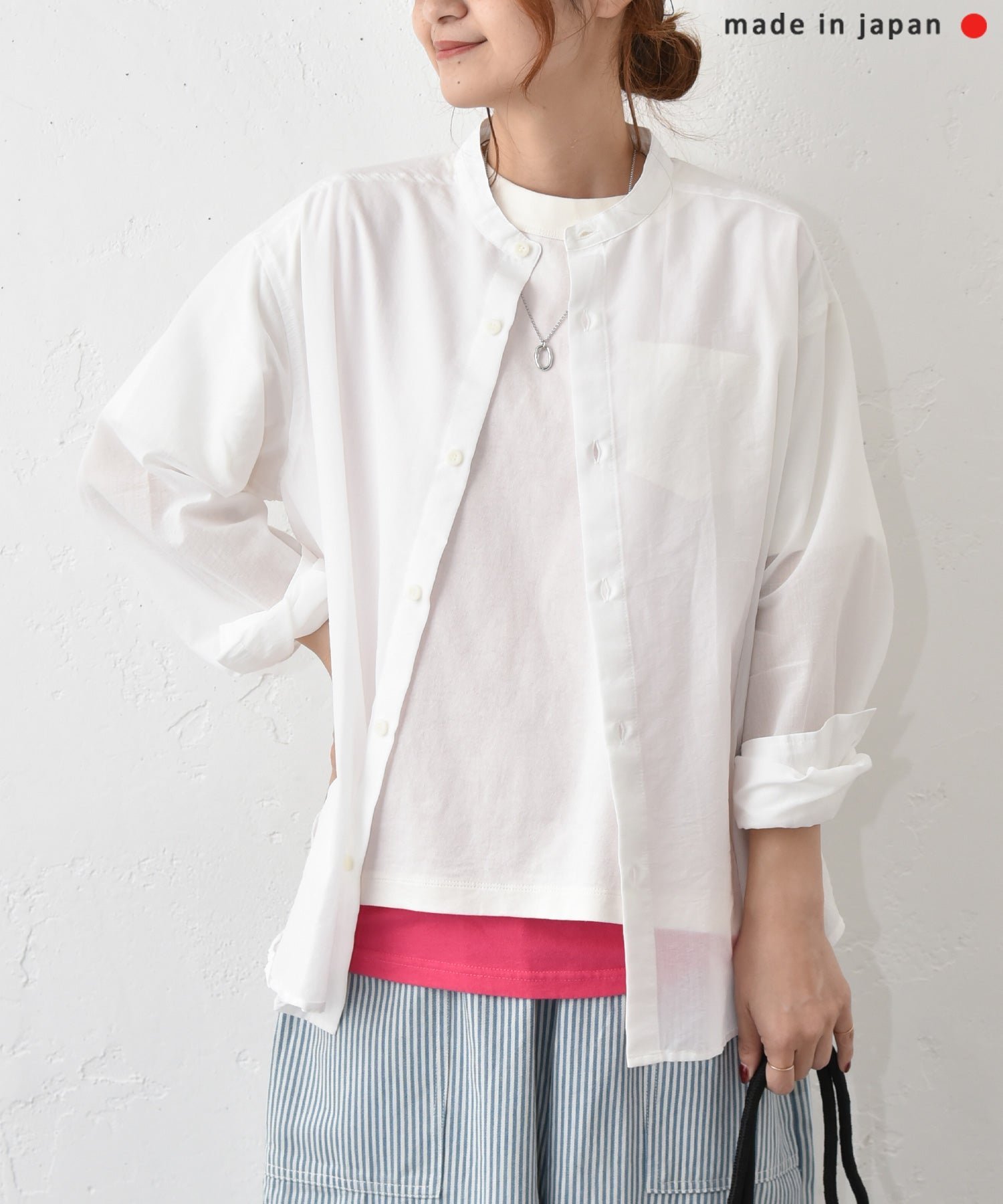 her. her.｜ワッシャーボイルシャツ [[CE3SH260405C]][C] ハグハグ トップス シャツ・ブラウス