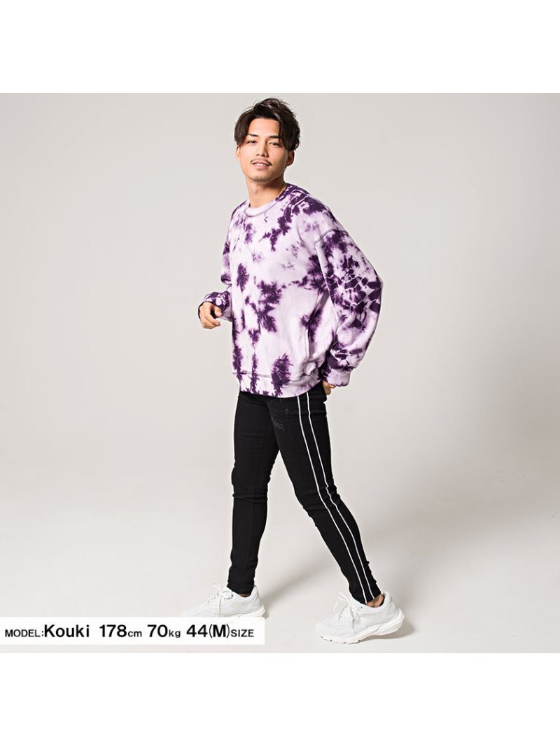 【SALE／18%OFF】CavariA CavariAサイドパイピングブラックデニムスキニーパンツ シルバーバレット パンツ ジーンズ・デニムパンツ ブラック【送料無料】