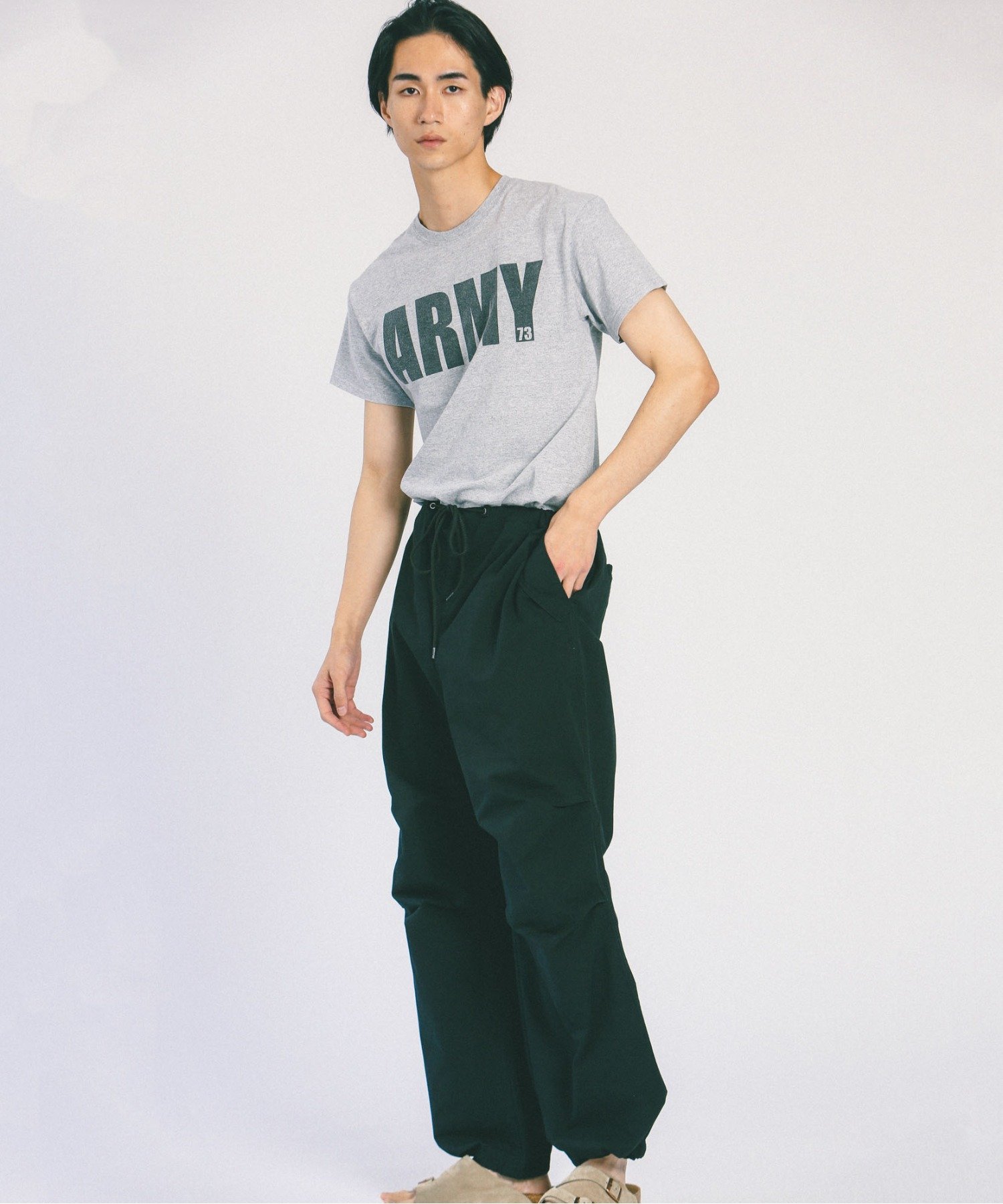 Johnbull Private labo 【TOP KHAKI】ポプリンパラシュートイージーパンツ ジョンブルプライベートラボ パンツ その他のパンツ ベージュ グリーン ブラック