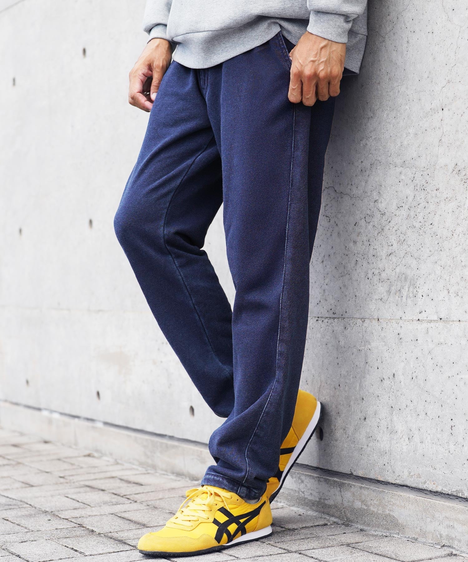 JIGGYS SHOP SELECT 裏毛 スウェットデニム テーパード イージーパンツ 26SS ジギーズショップ パンツ ジャージ・スウェットパンツ ブルー