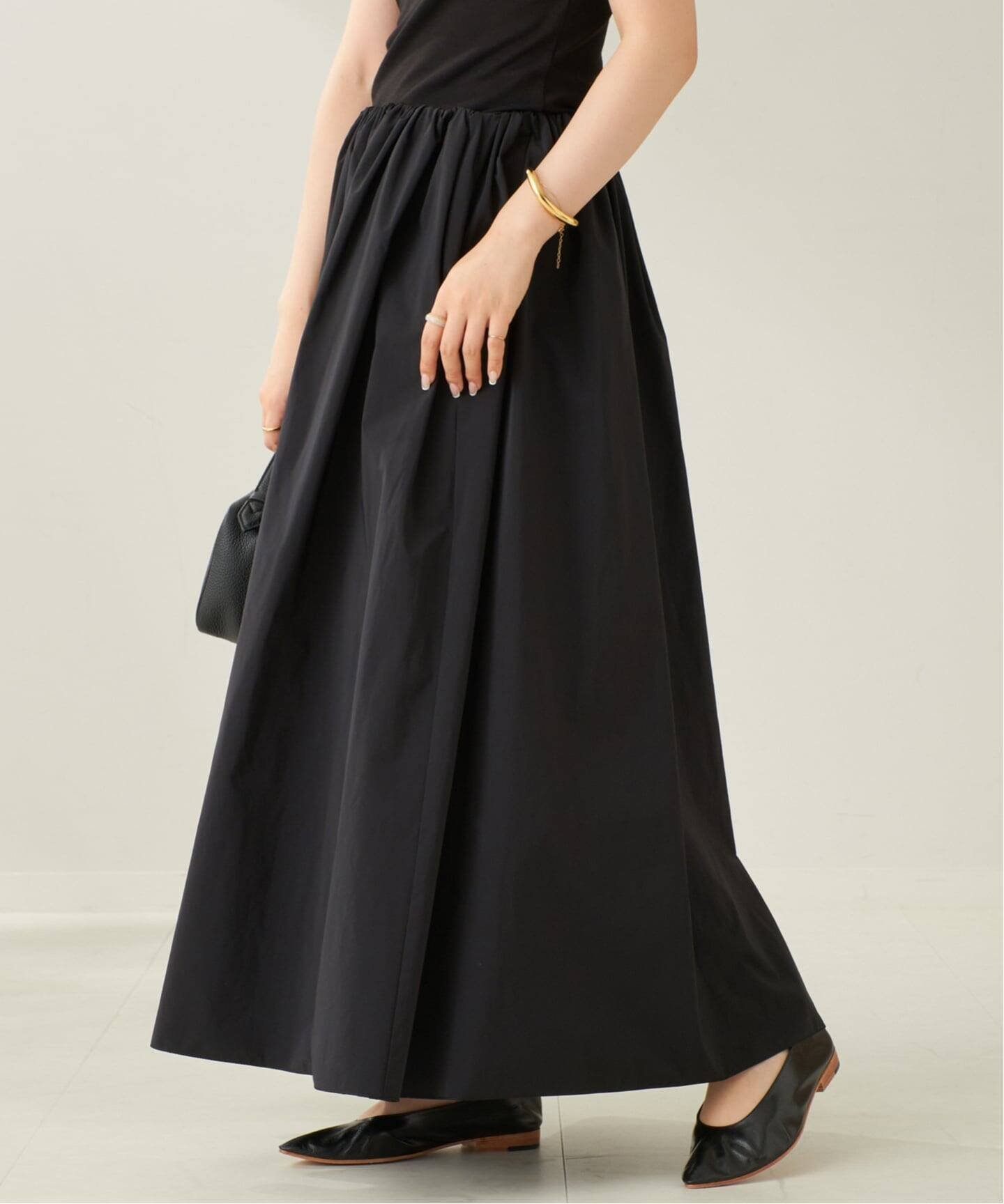 plage taffeta maxi スカート プラージュ スカート ロング・マキシスカート ブラック ベージュ【送料無料】のサムネイル