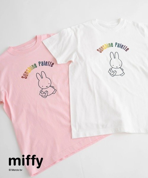 UNIVERVAL MUSE Tシャツ/カットソー ストロベリーフィールズ トップス カットソー・Tシャツ ピンク ホワイト