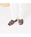 【SALE/60%OFF】Au BANNISTER エコレザーメッシュフラットサンダル オゥ・バニスター シューズ・靴 サンダル ブラウン ホワイト パープル【...