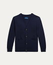 POLO RALPH LAUREN (ボーイズ 2才~7才)コットン Vネック カーディガン ラルフローレン トップス カーディガン ネイビー【送料無料】