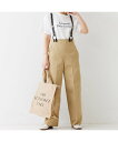 【SALE/20%OFF】Rouge vif la cle サスペンダー付き2WAYワイドパンツ ルージュ・ヴィフ ラクレ パンツ その他のパンツ ベージュ ブラック【送料無料】