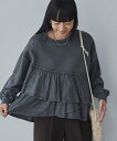 【SALE/32%OFF】coen ピグメントフリルドッキング裏毛プルオーバー コーエン トップス スウェット・トレーナー レッド ネイビー グレー ホワイト