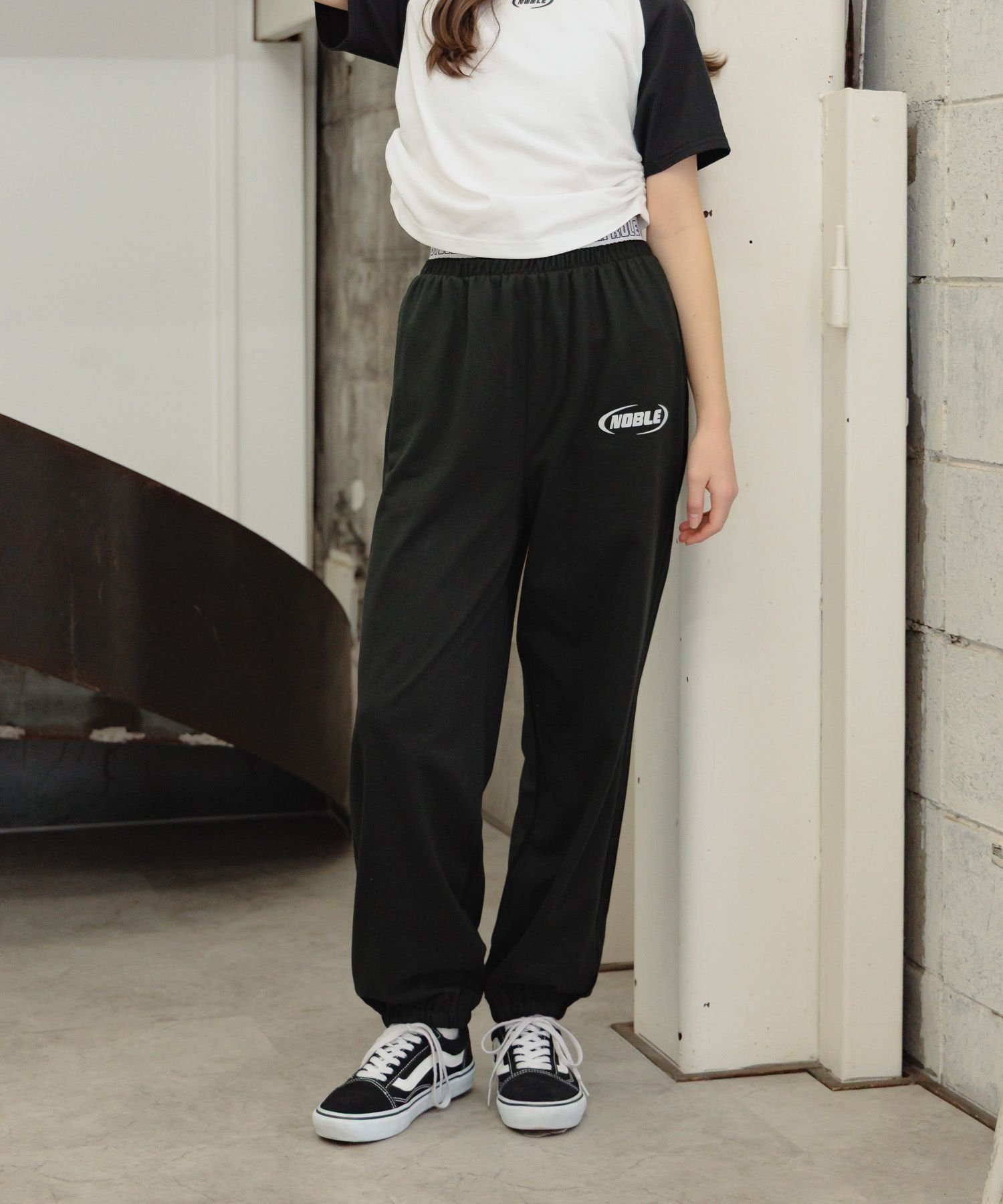 【SALE／55%OFF】GLOBAL WORK ダブルウエストカットパンツ/キッズ/323380 グローバルワーク パンツ ジャージ・スウェットパンツ グレー ブラック ホワイトのサムネイル