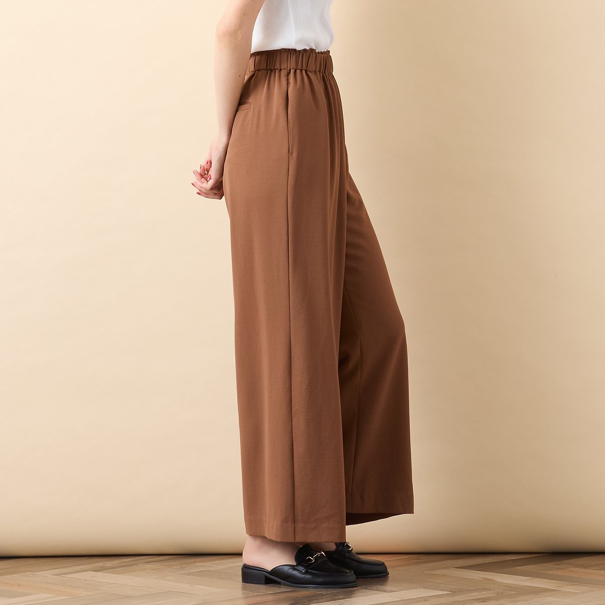 PISANO 【手洗いOK・UVカット・遮熱・接触冷感・セットアップ対応】ワイドパンツ ピサーノ パンツ その他のパンツ ブラウン ブラック