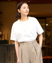 自由区 服 レディース 【SALE／30%OFF】自由区 【XSサイズ~/洗える】ハイカウント半袖 Tシャツ ジユウク トップス カットソー・Tシャツ ホワイト グレー ネイビー【送料無料】