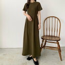 【SALE/30%OFF】JUNOAH callautia タックワンピース ジュノア ワンピース・ドレス ワンピース イエロー ネイビー カーキグリーン【送料無料】