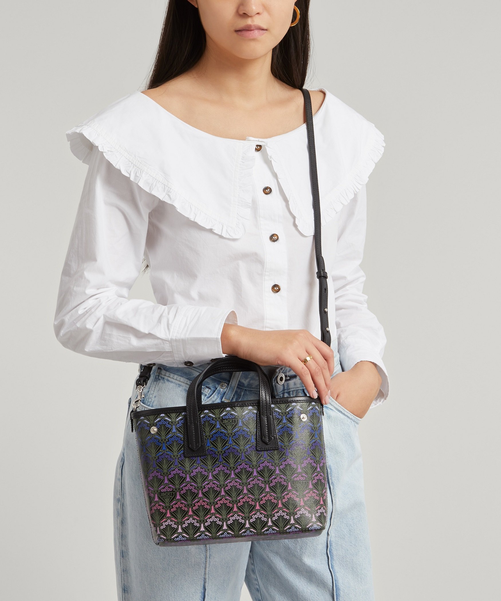 LIBERTY LIBERTY.(リバティ)ダスク アイフィス ミニ マールボロ トートバッグ リバティ バッグ トートバッグ パープル【送料無料】