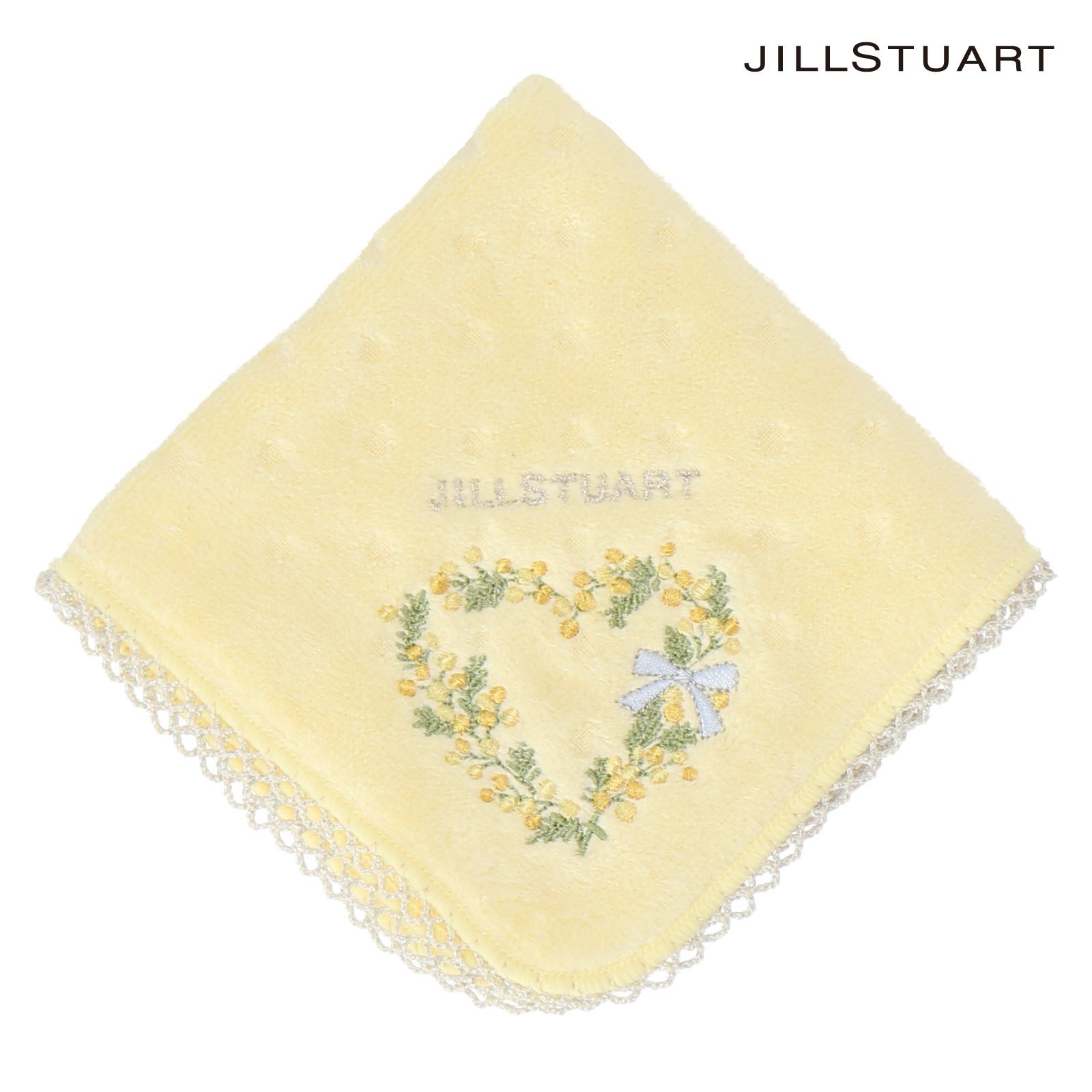 ジルスチュアート JILL STUART JILL STUART(ジルスチュアート) タオルハンカチ インターモードカワベ ファッション雑貨 ハンカチ・ハンドタオル イエロー ホワイト