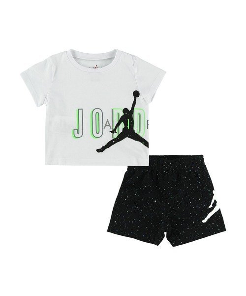 Jordan ベビー(65-70cm) セット商品 JORDAN(ジョーダン) JDB SPECKLE AIR JUMBLED SET ルーキーキッズ トップス その他のトップス ブラック【送料無料】のサムネイル