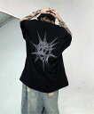 NOWLE NOWLE/(M)「NOWLE」Spiky グラフィック プリント 半袖 Tシャツ チェルカ トップス カットソー・Tシャツ ホワイト ブラック