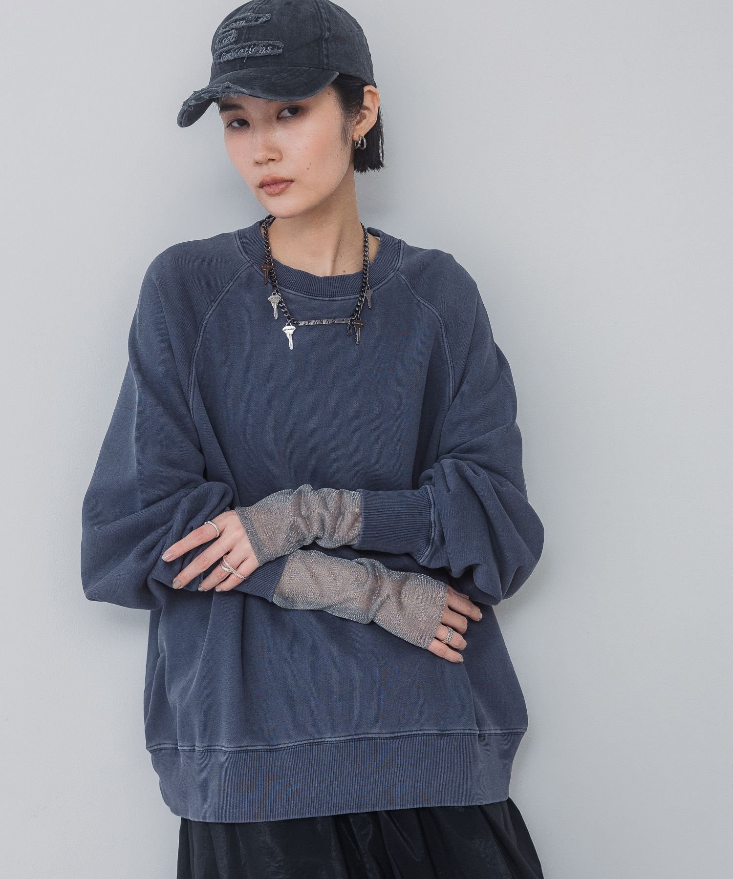 ★たけなつ★ jeanasis 【el×ONE】ロゴスウェットプルオーバー ☆たけなつ☆ jeanasis 【el×ONE】ロゴスウェットプルオーバー