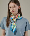 Bshop manipuri | シルクスカーフ カクテル 65*65 WOMEN ビショップ ファッション雑貨 スカーフ・バンダナ ブラック ブルー【送料無料...