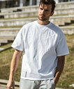 1PIU1UGUALE3 RELAX 1PIU1UGUALE3 RELAX/レザーパッチシルケット半袖Tシャツ シフォン トップス カットソー・Tシャツ ベージュ ブラック ホワイト【送料無料】